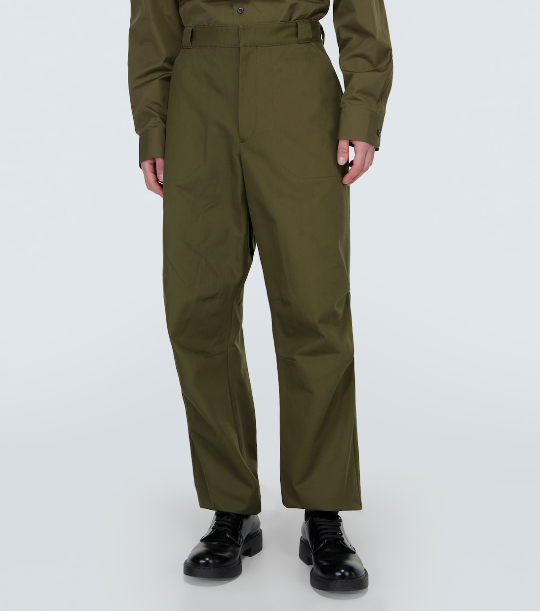 Pantalon tapered en coton | Prada