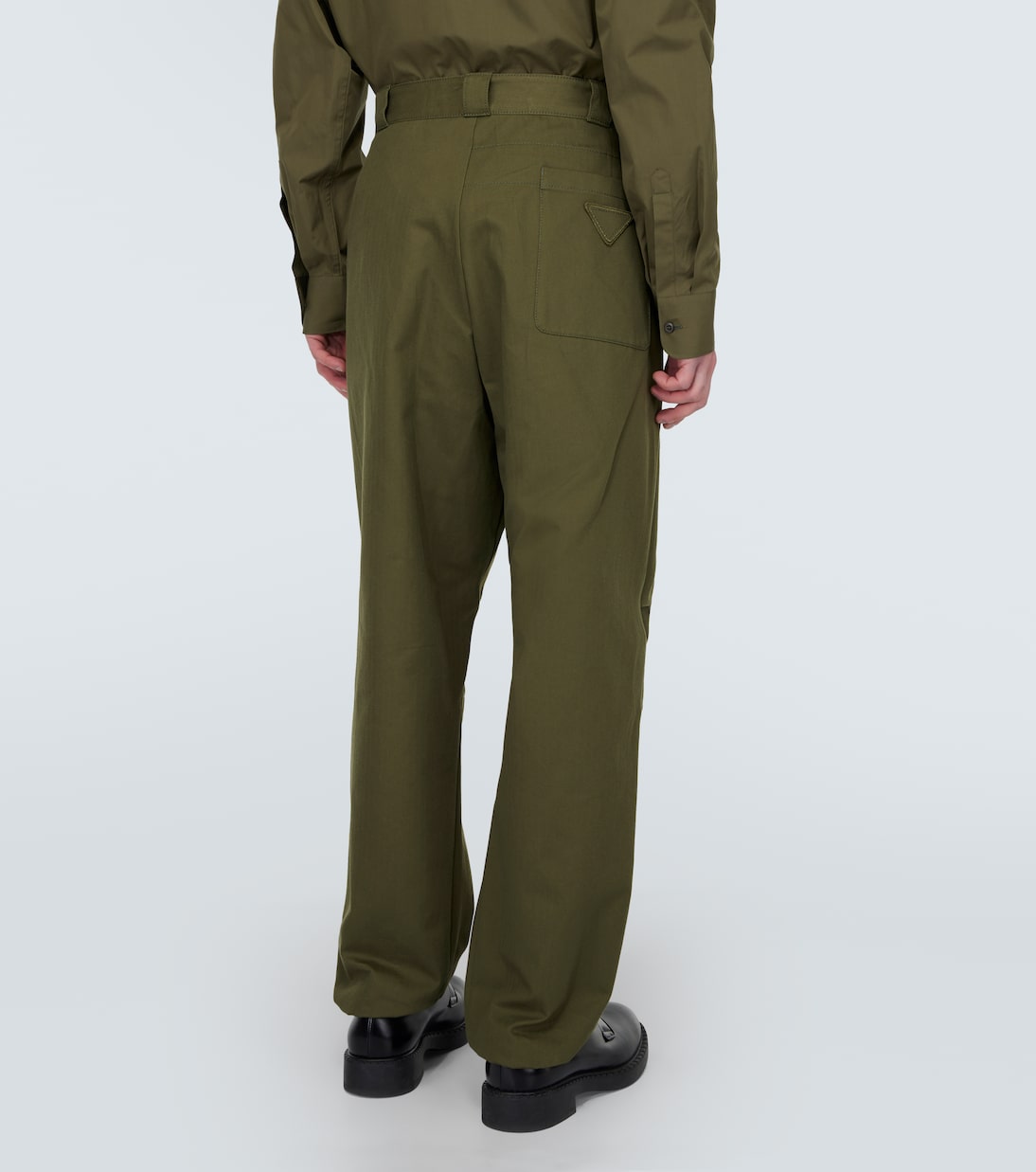 Pantalon tapered en coton | Prada