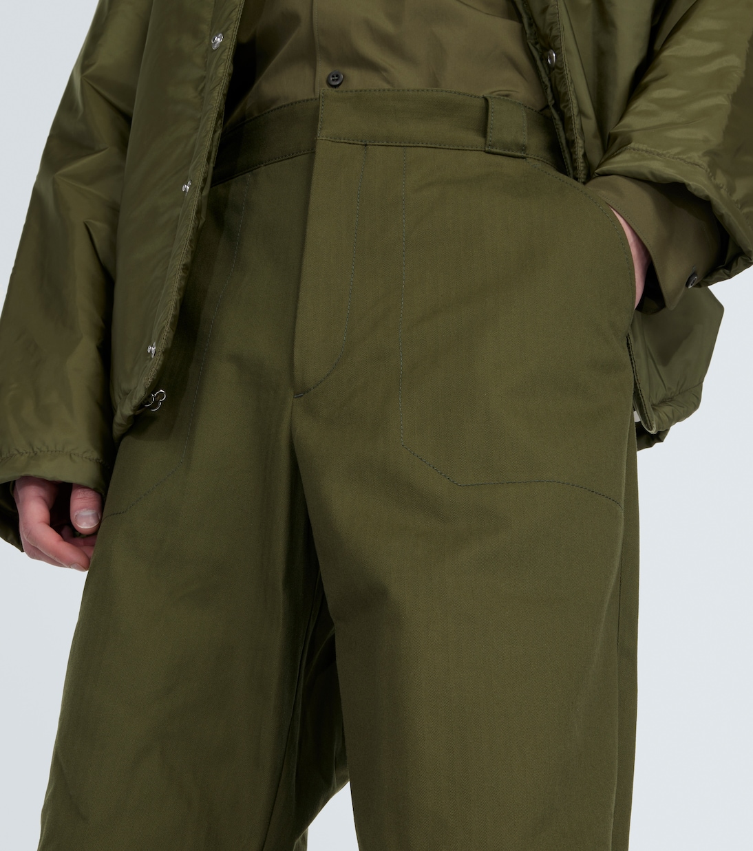 Pantalon tapered en coton | Prada