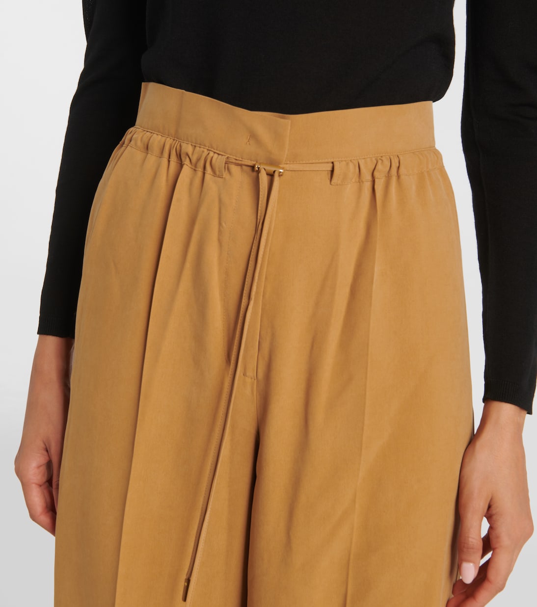 بنطلون بقصة أرجل واسعة من الحرير Grana | Max Mara