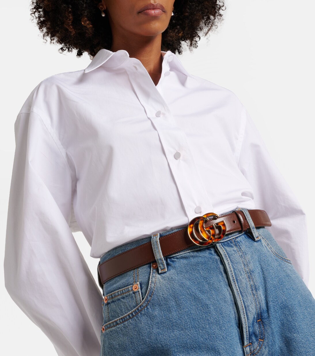 Cintura in pelle GG Marmont di GUCCI per uno stile giovane e trendy
