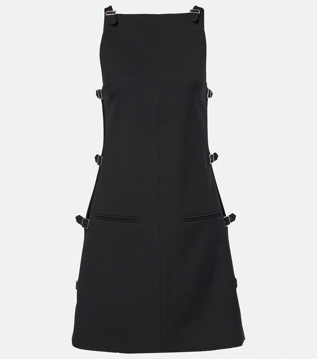 Buckle-detail wool minidress | Courrèges