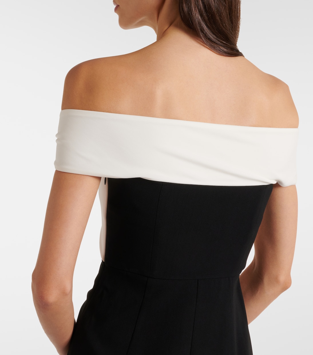 Off-shoulder cady maxi dress | Roland Mouret
