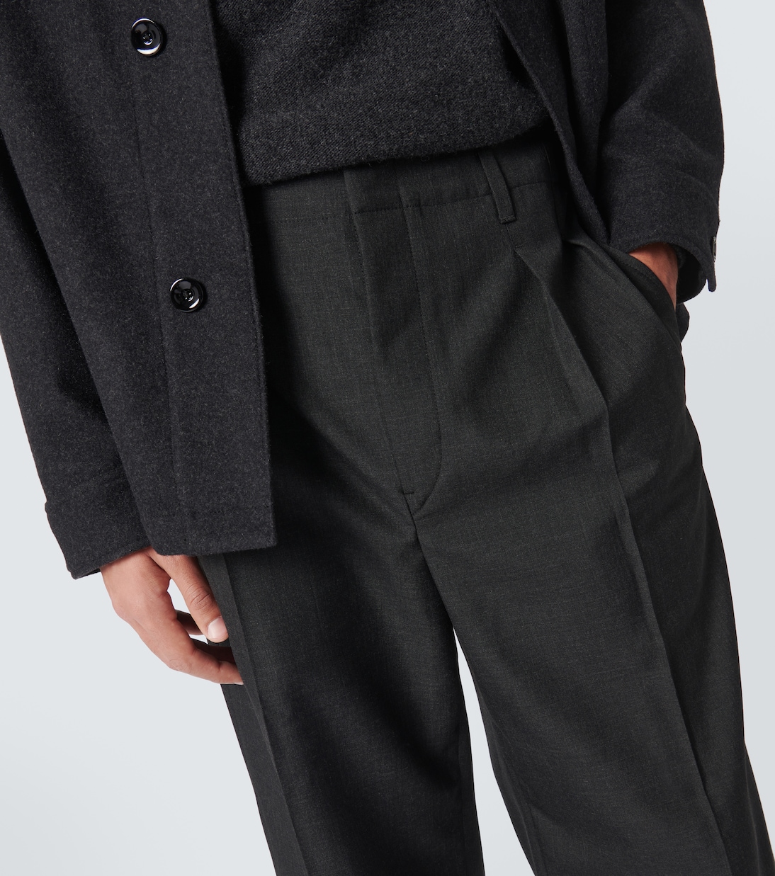 Pantaloni regular in twill | Lemaire