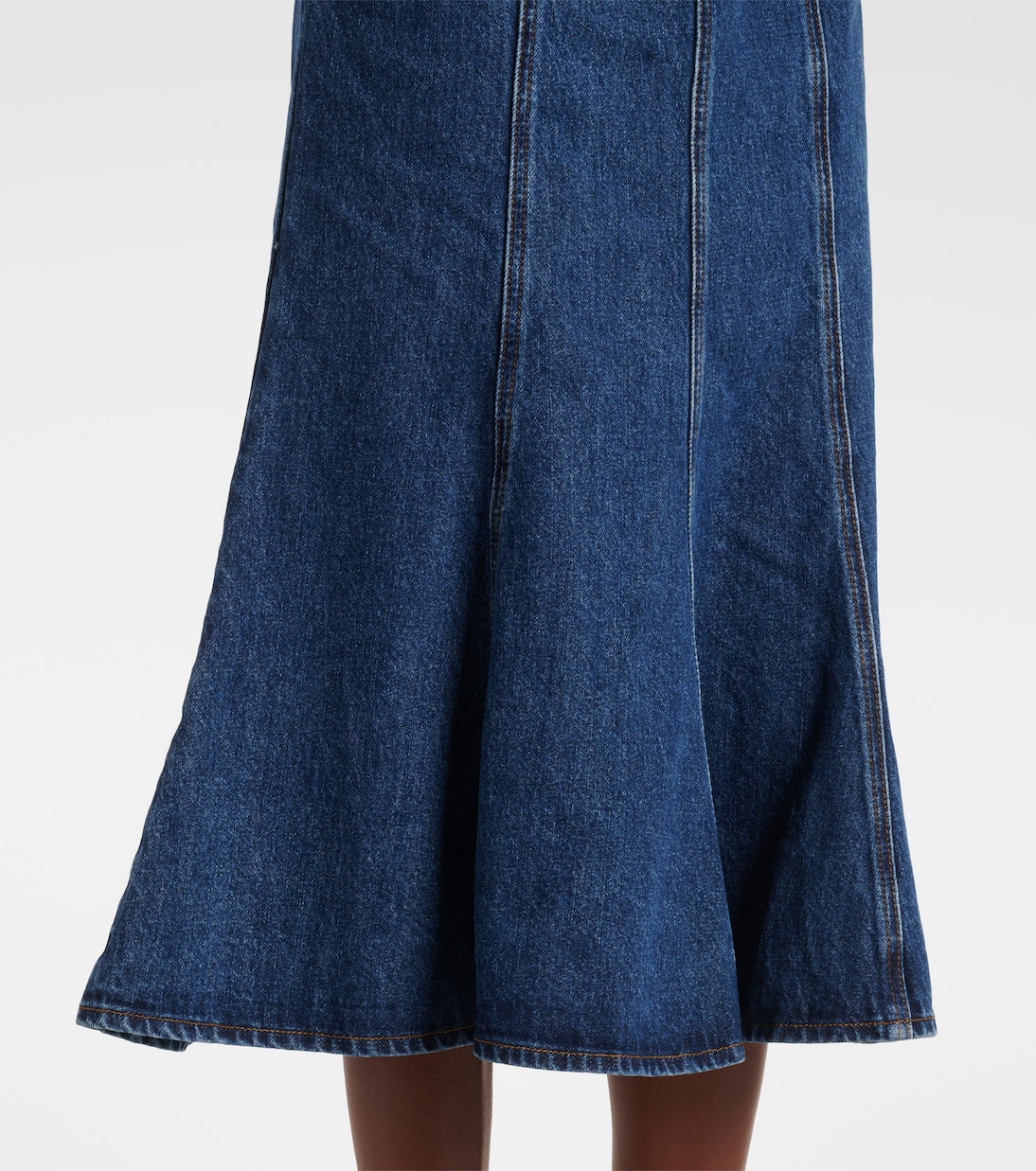 Robe midi en jean | Self-Portrait