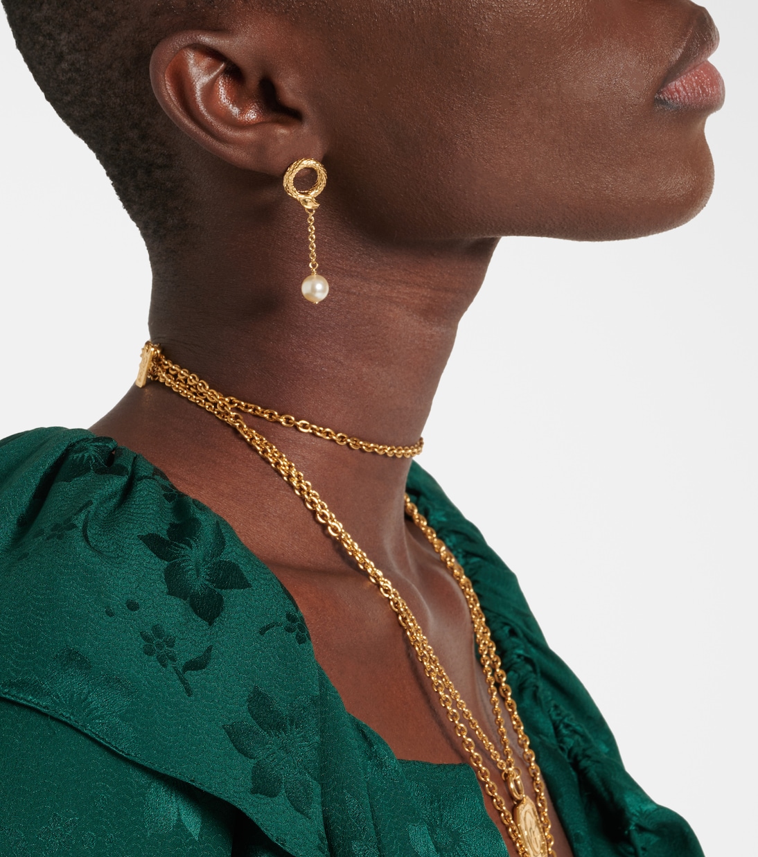 Ohrringe Chloé Snake mit Zierperlen | Chloé