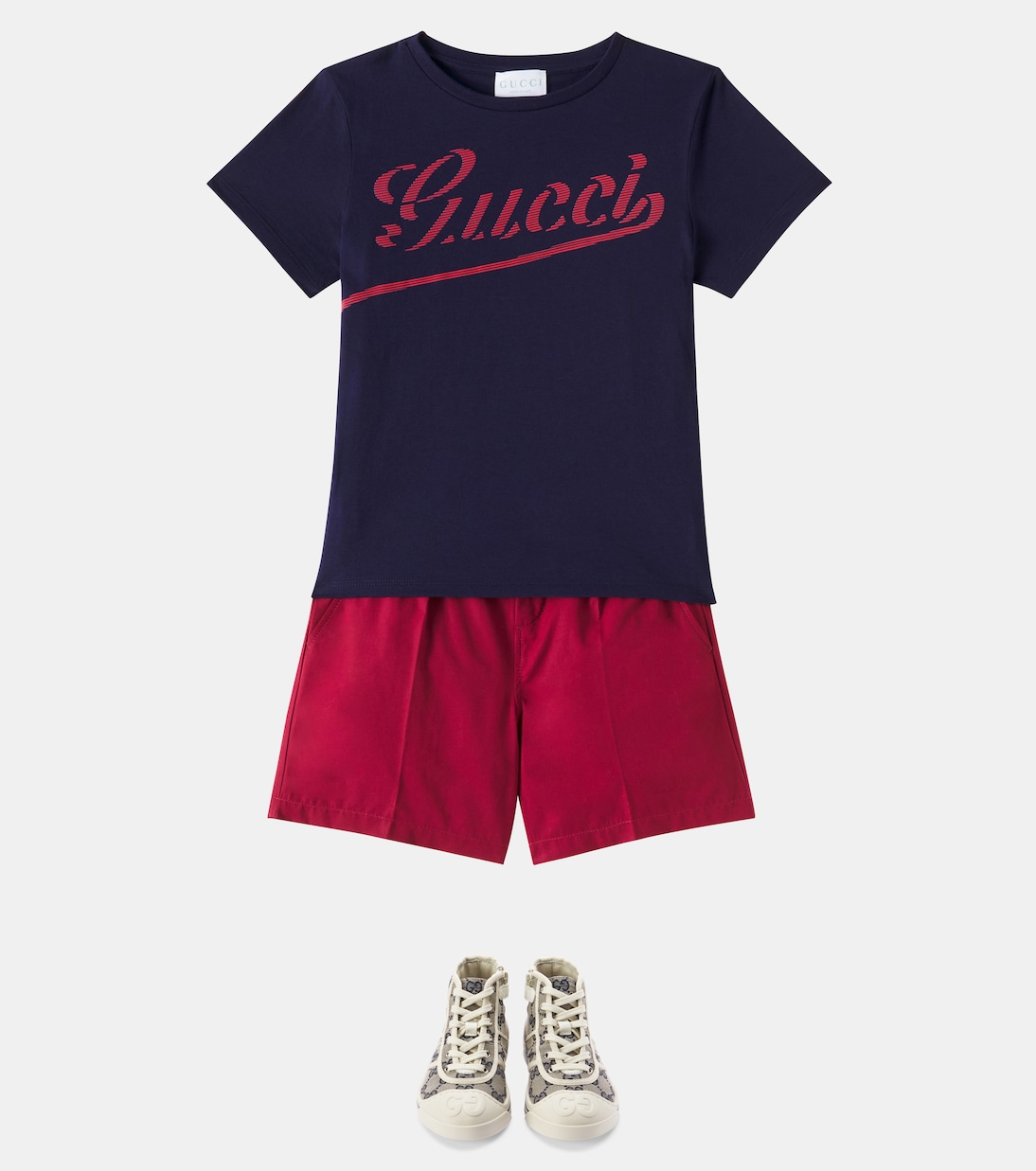 Camiseta en jersey de algodón estampada | Gucci Kids
