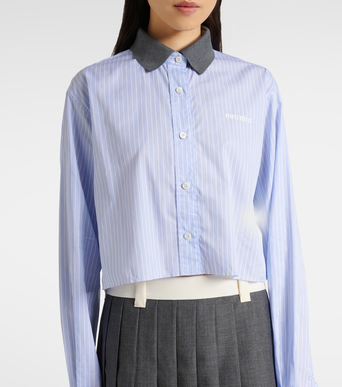 Cropped-Hemd aus Baumwolle | Miu Miu