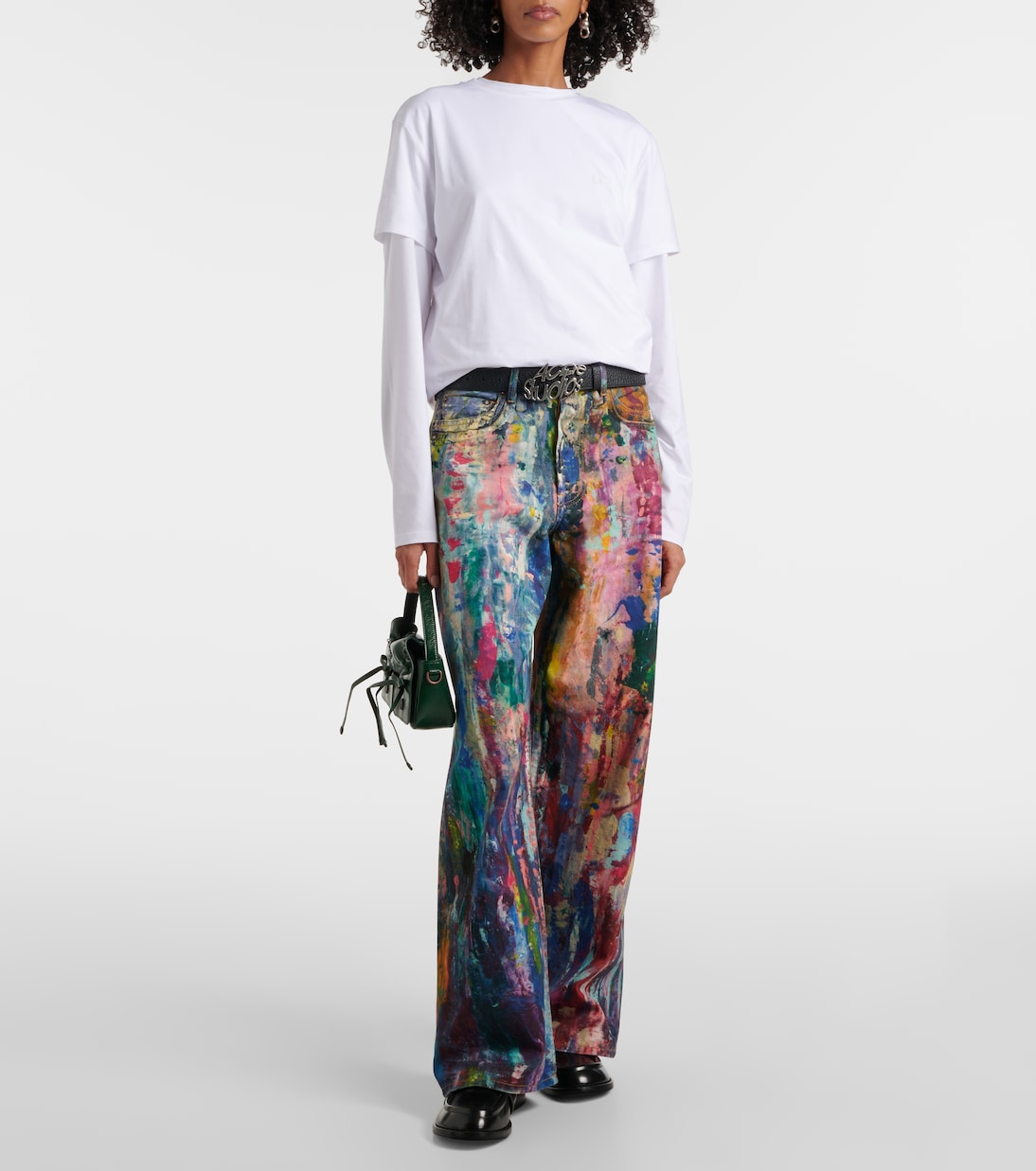 T-shirt Face in jersey di misto cotone | Acne Studios