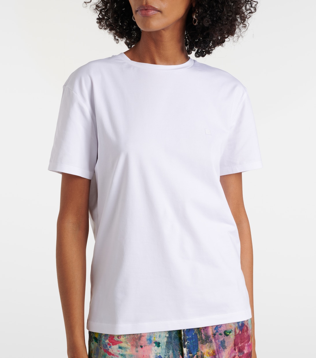 T-shirt Face in jersey di misto cotone | Acne Studios