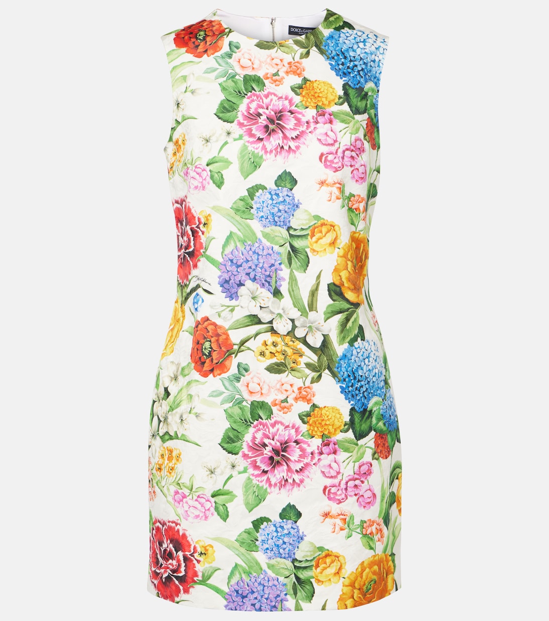 Vestido corto de algodón floral | Dolce&Gabbana