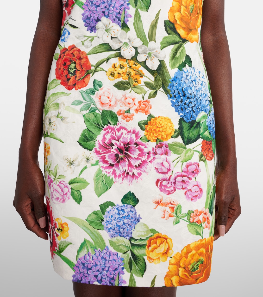 Vestido corto de algodón floral | Dolce&Gabbana