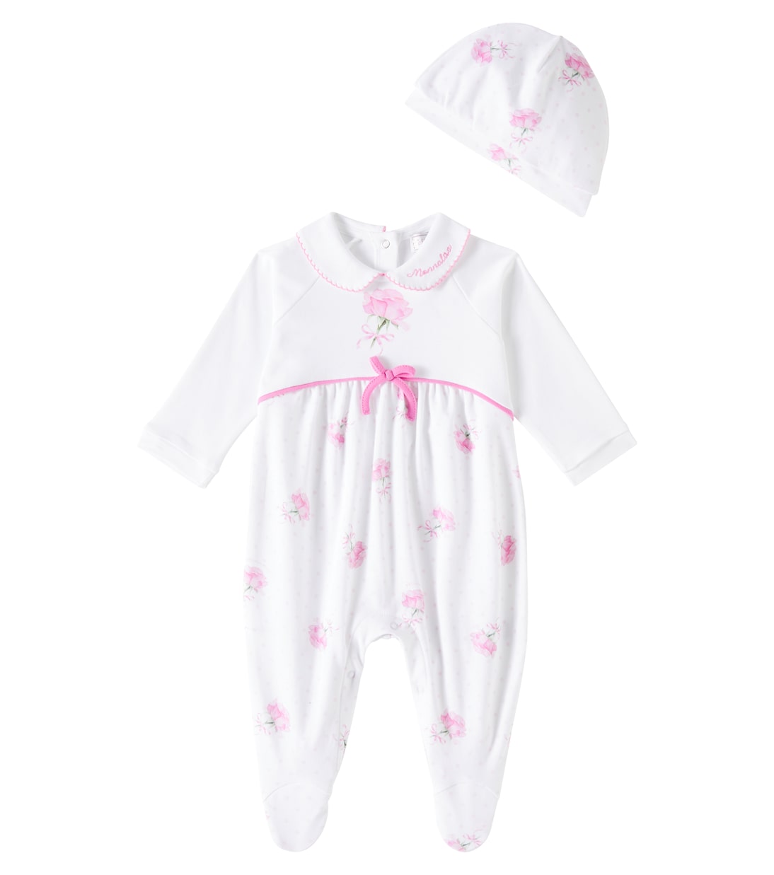 Baby Set aus Strampler und Mütze | Monnalisa