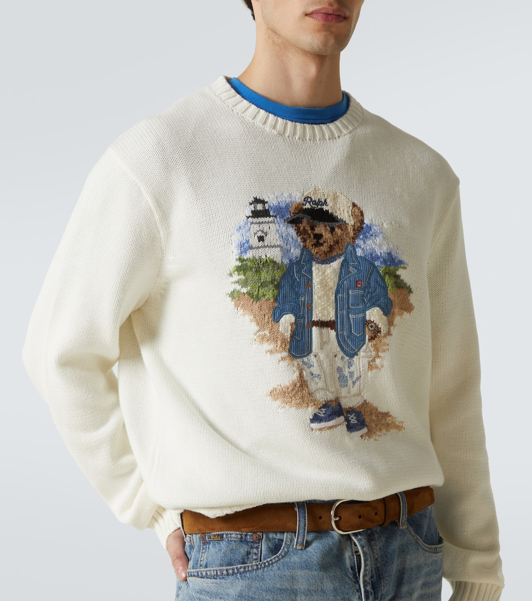 Pull Polo Bear intarsia en coton | Polo Ralph Lauren