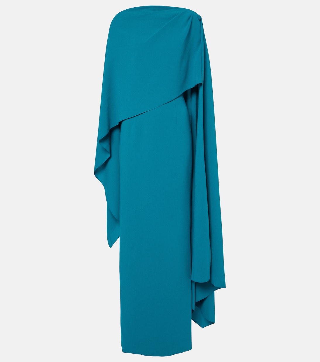 Vestido midi Demetria de crepé con capa | Roksanda