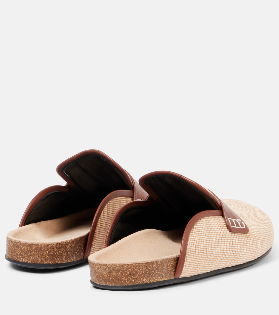 JW ANDERSON Mule in pelle con dettagli in cuoio per giovani trendsetter