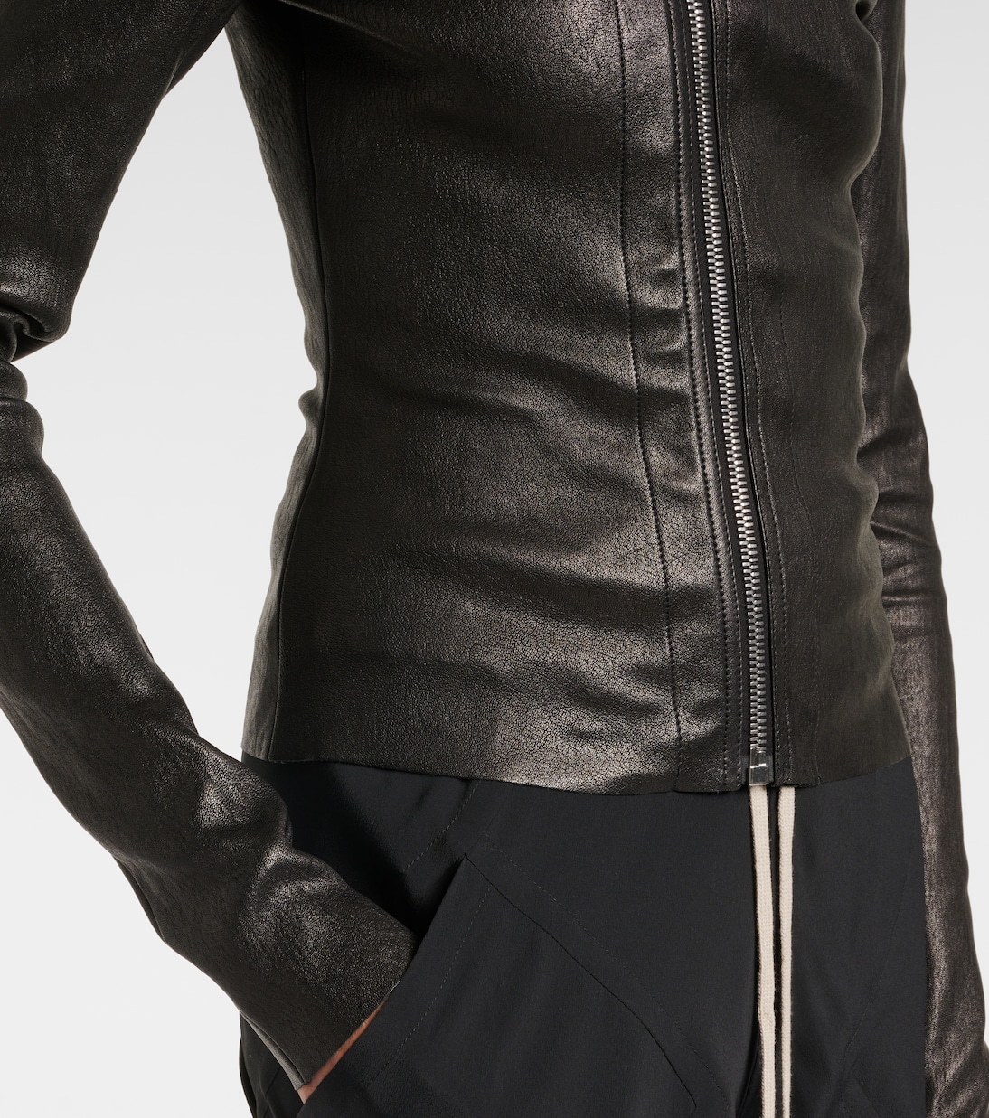 Giacca Gary in pelle e cotone | Rick Owens