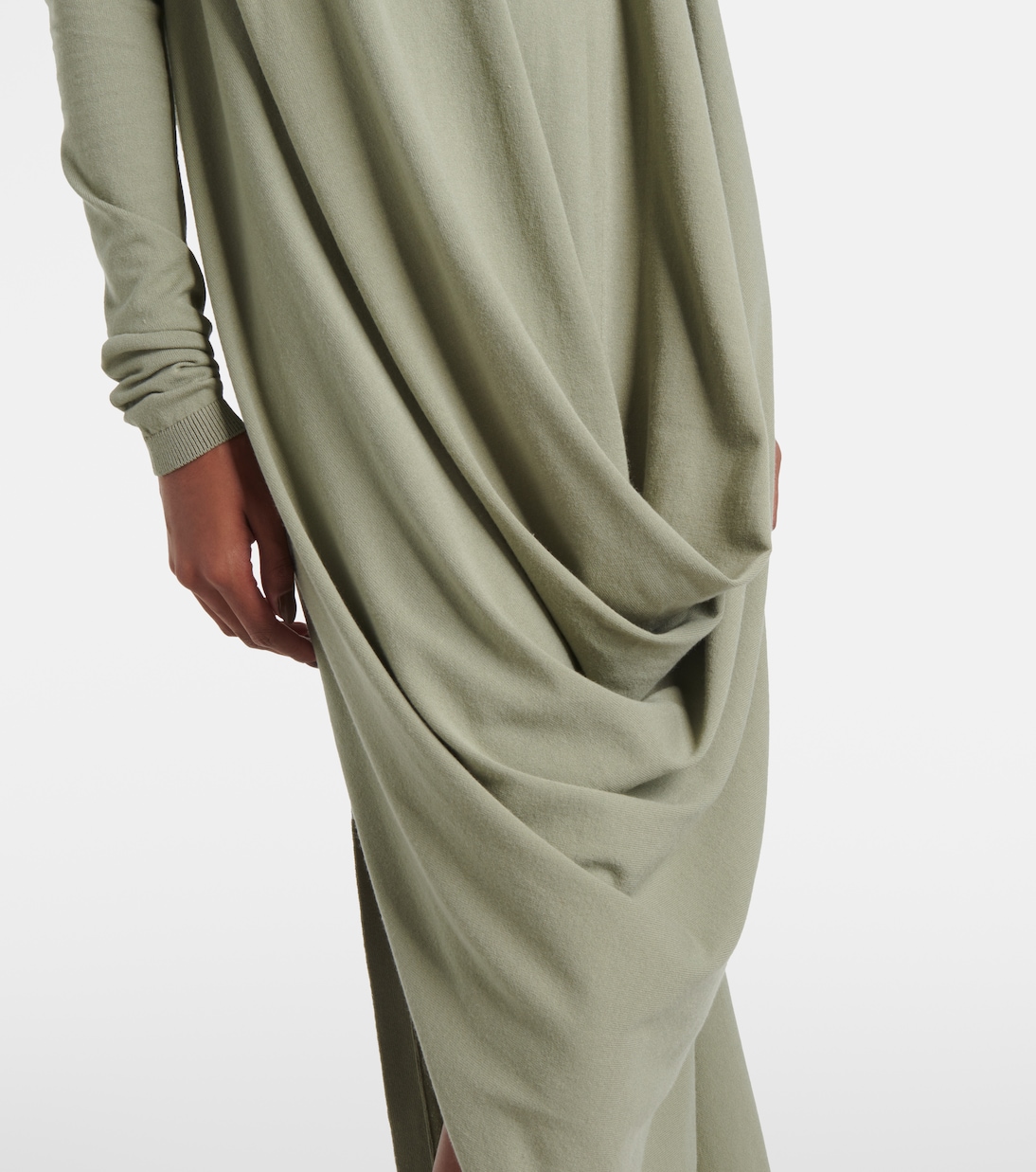 Twisted draped jersey maxi dress | Rick Owens