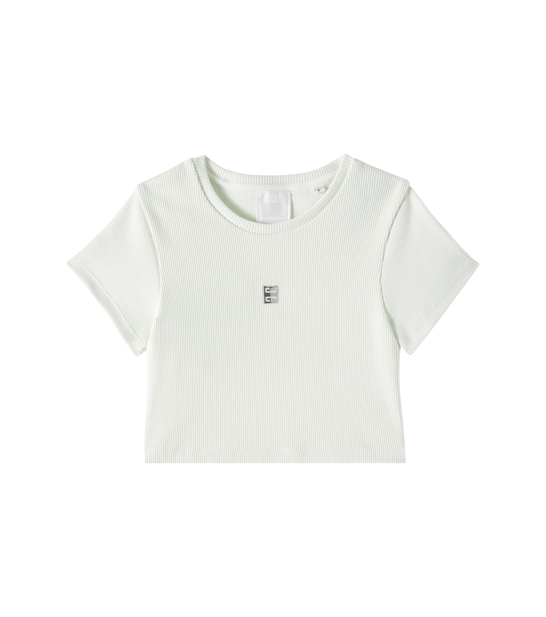 T-shirt in cotone a coste con logo | Givenchy Kids
