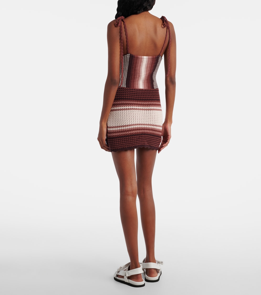 Abito corto in crochet di cotone | The Attico