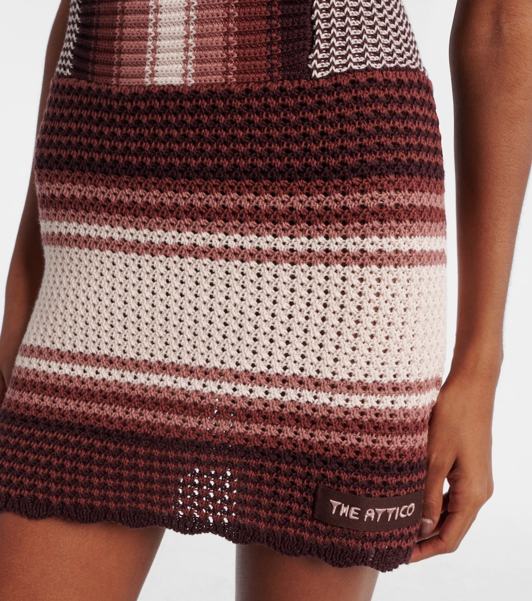 Abito corto in crochet di cotone | The Attico