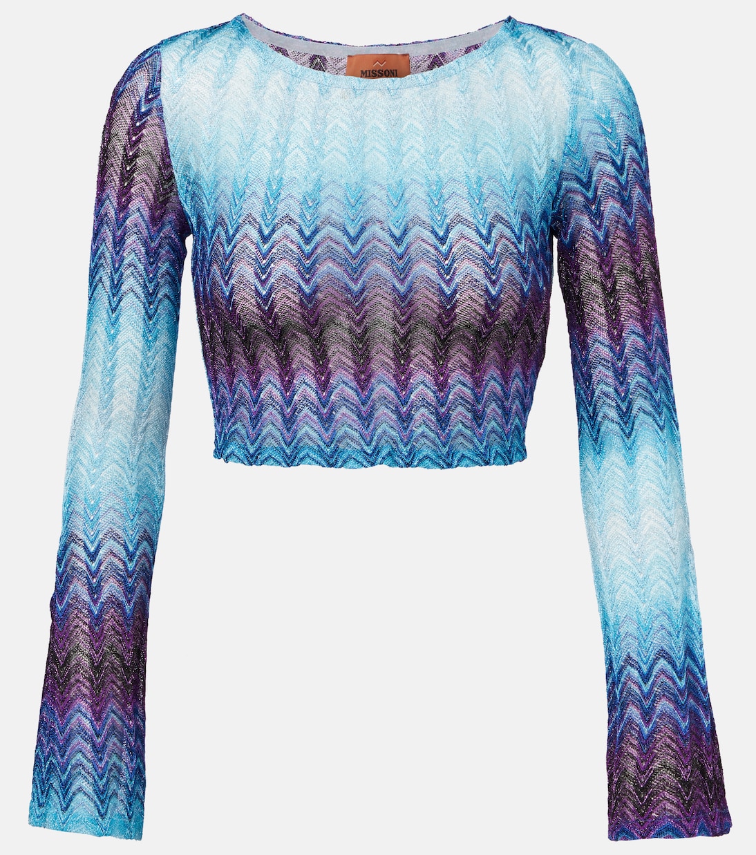 Zig Zag lamé cropped top | Missoni