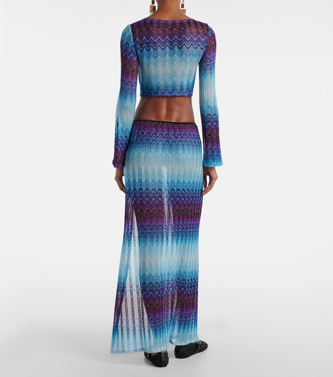 Zig Zag lamé cropped top | Missoni