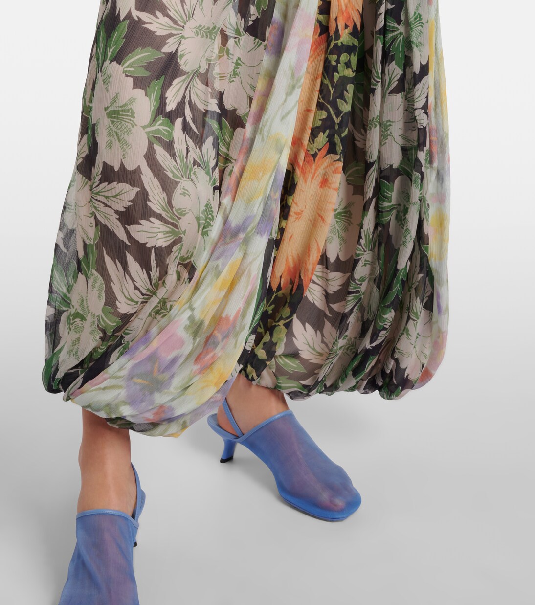 Pantaloni a gamba larga in crépon di seta | Loewe