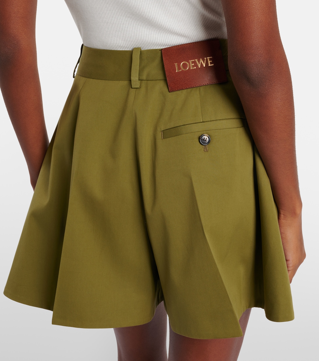 Shorts in gabardine di cotone e seta | Loewe