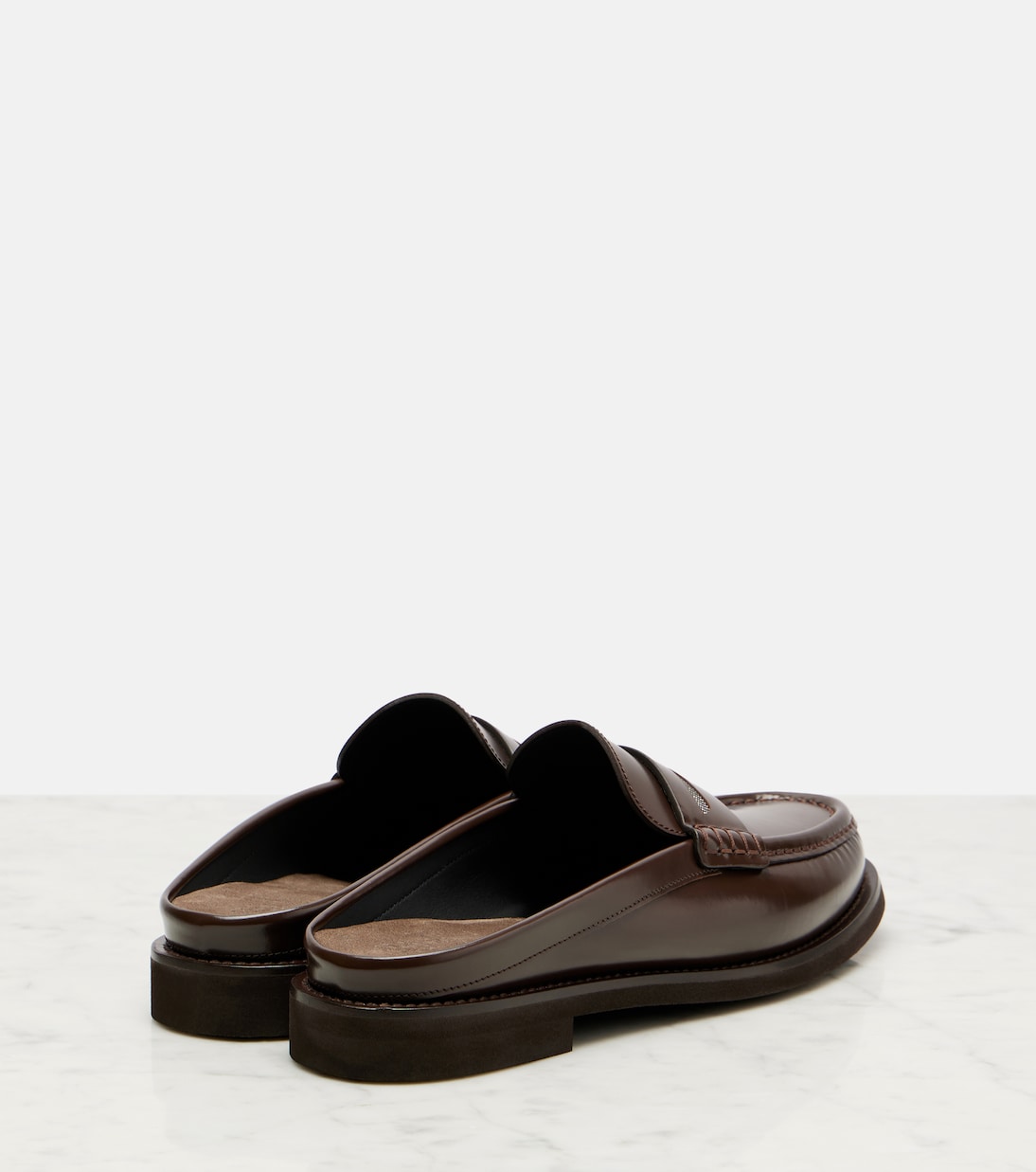 Mules Monili en cuir | Brunello Cucinelli