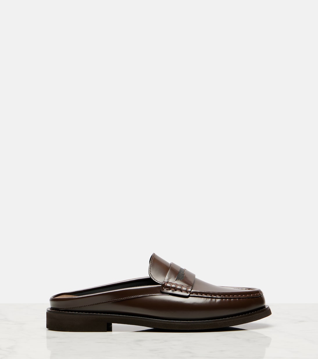 Mules Monili en cuir | Brunello Cucinelli
