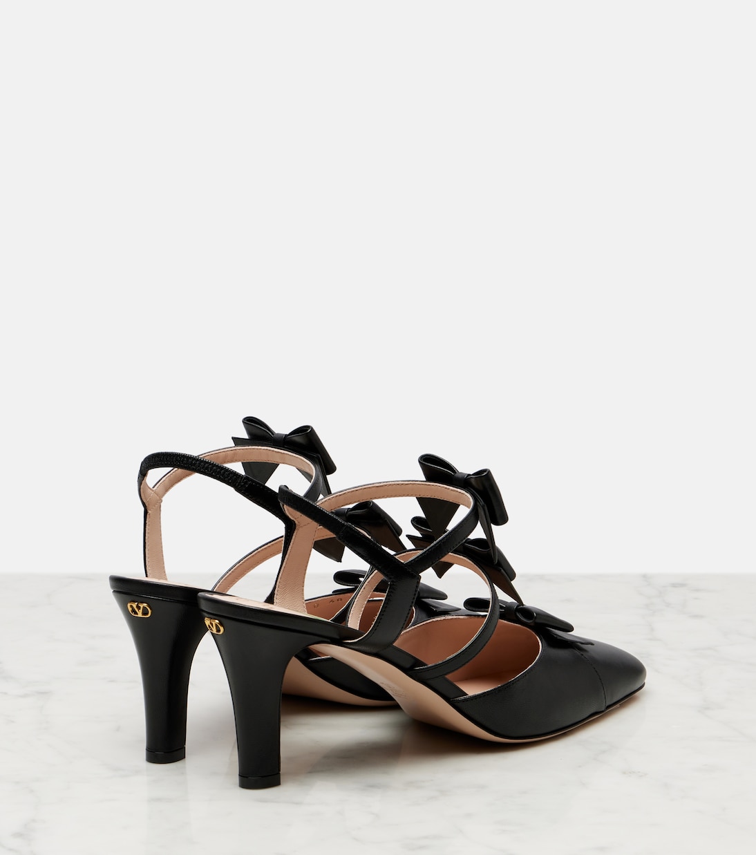 Slingback-Pumps Bowow 75 aus Leder | Valentino Garavani