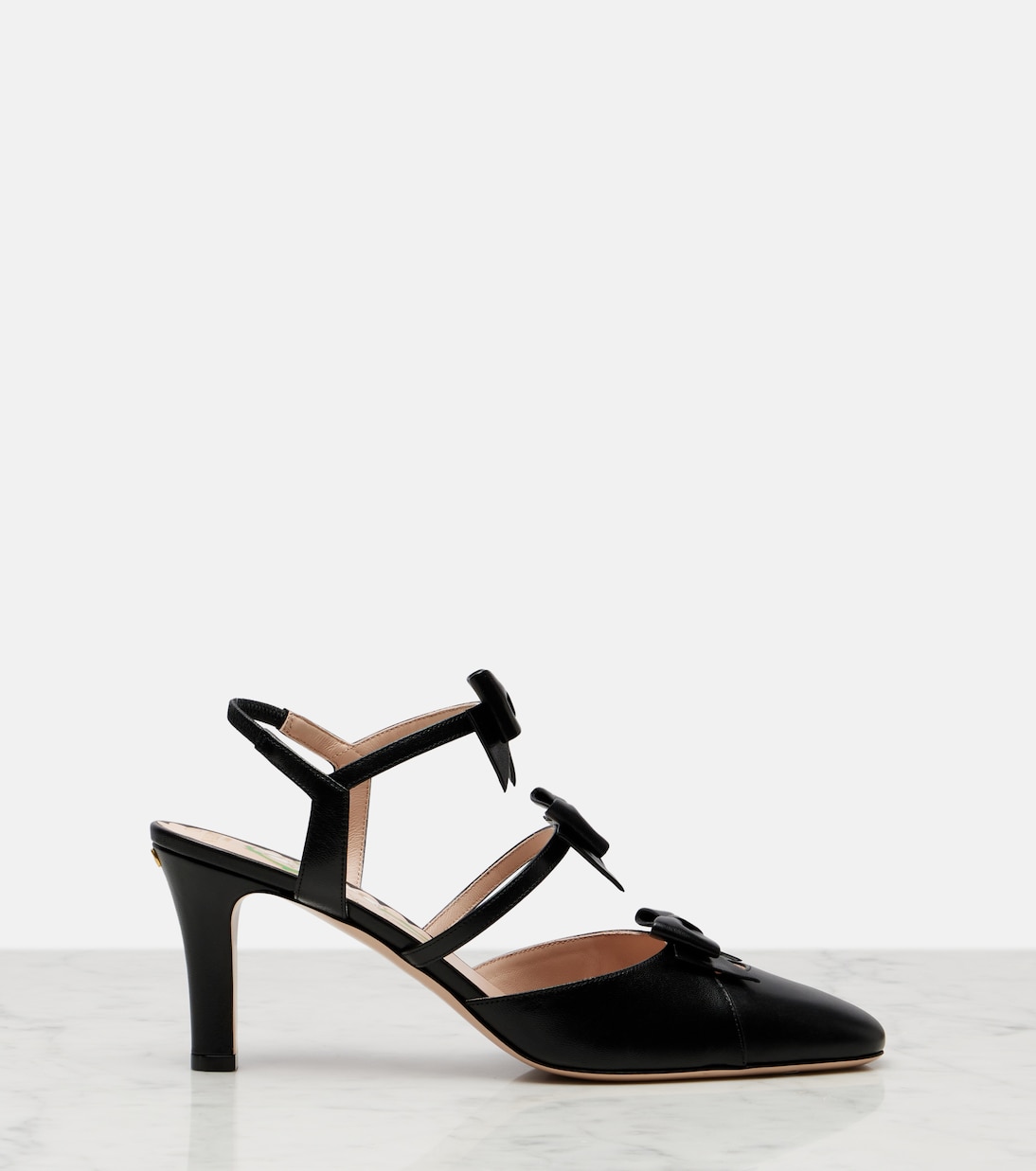 Slingback-Pumps Bowow 75 aus Leder | Valentino Garavani