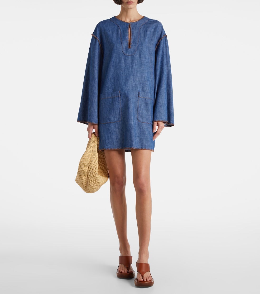 Abito corto di jeans Ascension | Zimmermann