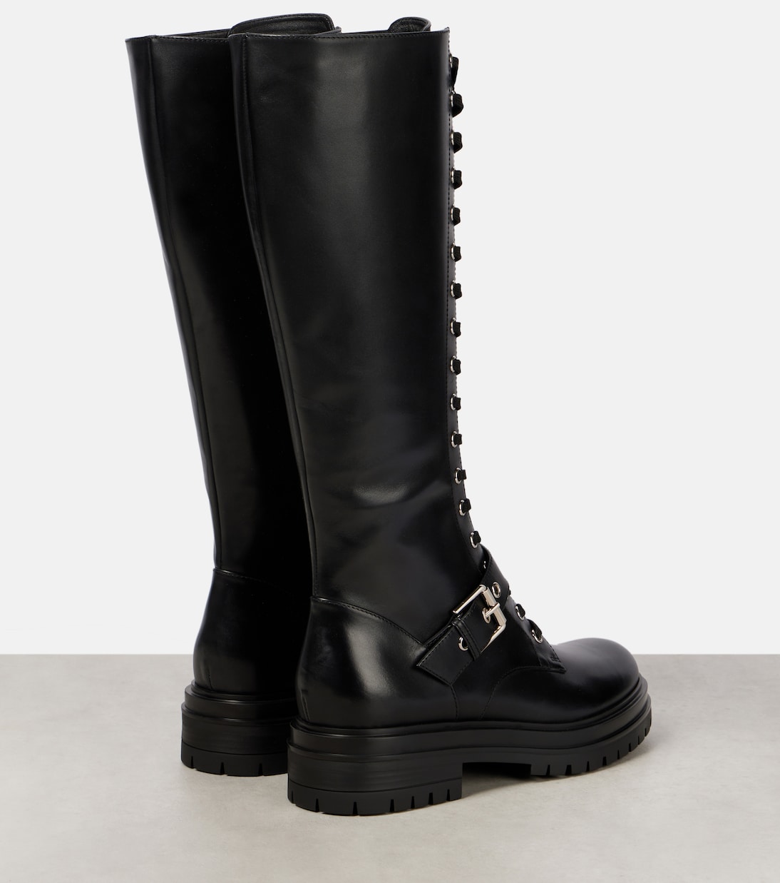 Botas altas de piel con cordones | Gianvito Rossi