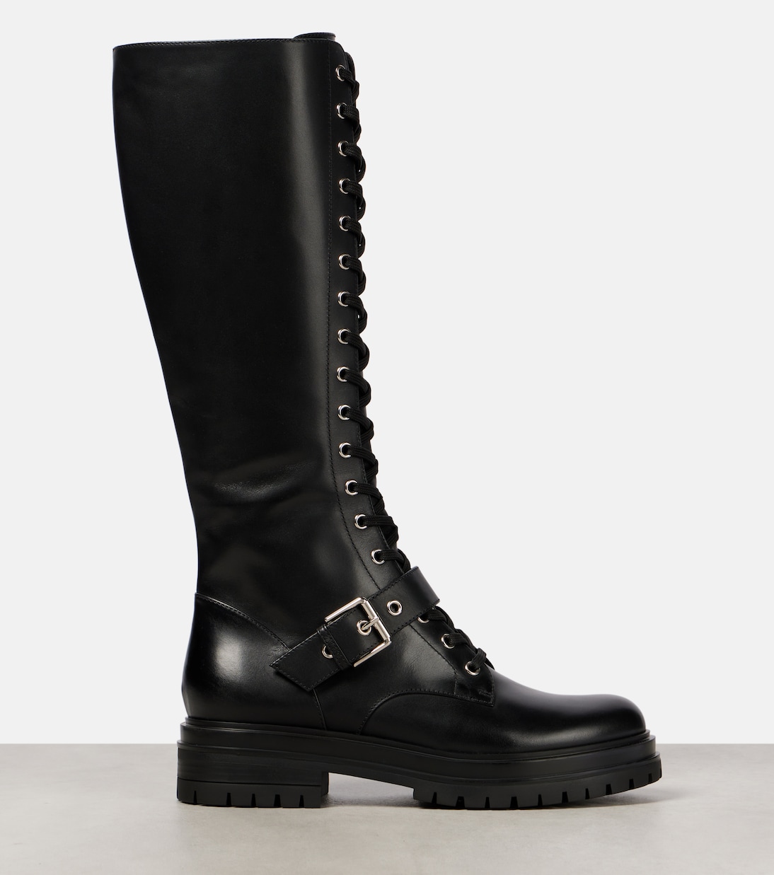 Botas altas de piel con cordones | Gianvito Rossi