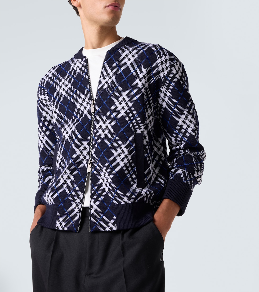 Burberry Check wool-blend blouson | Burberry