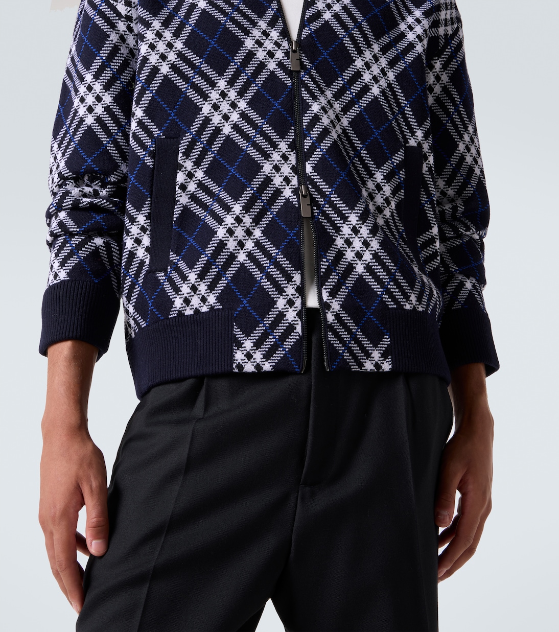 Burberry Check wool-blend blouson | Burberry
