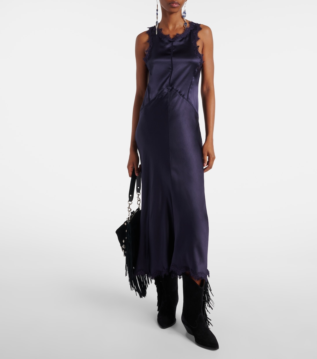 Vestido midi Jadelia de satén | Isabel Marant