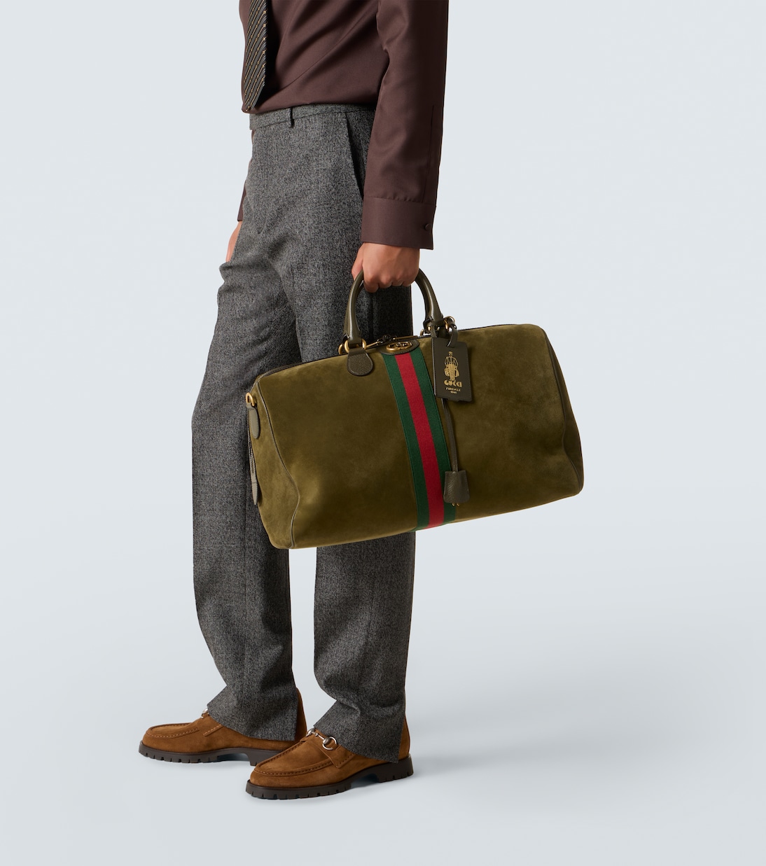 Savoy Medium suede duffel bag | Gucci
