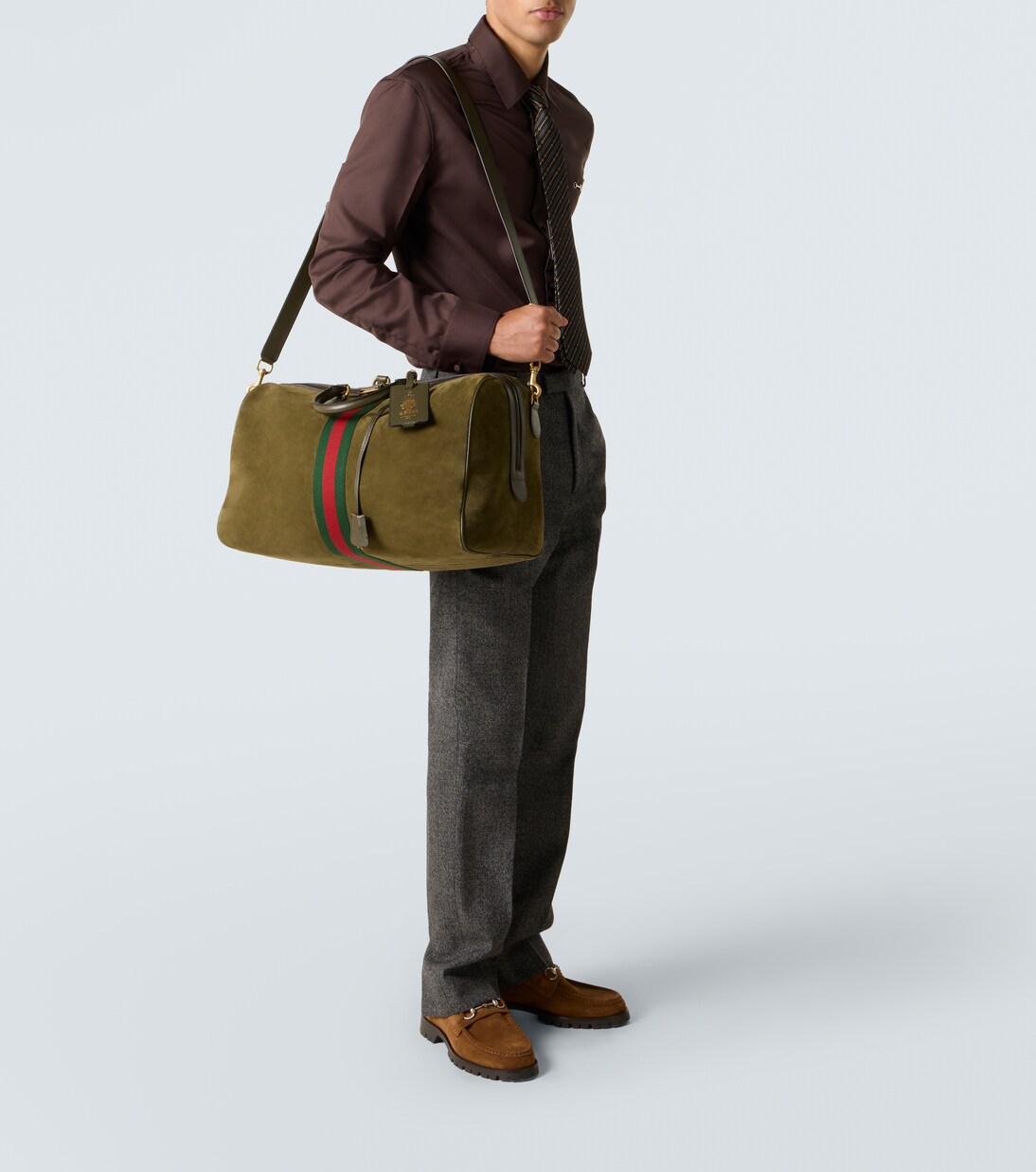 Savoy Medium suede duffel bag | Gucci