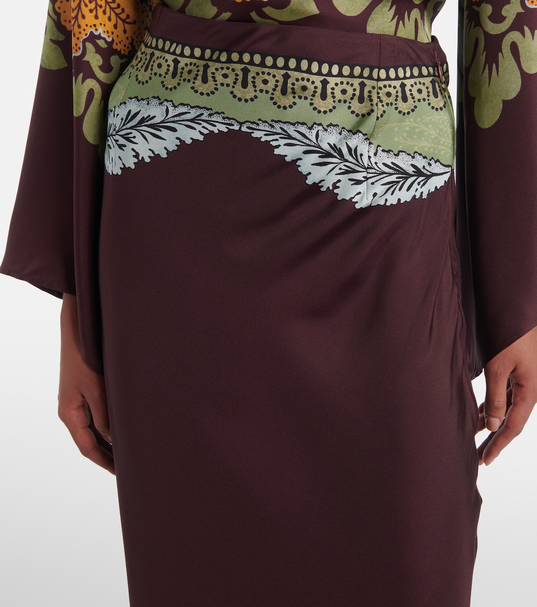 Sleek Placée silk maxi skirt | La DoubleJ