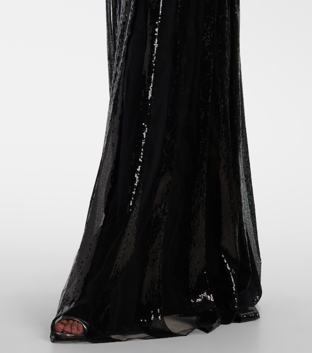 Open-back sequined tulle gown | Elie Saab