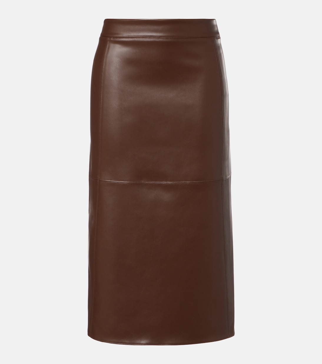 Falda midi Plata de piel sintética | 'S Max Mara