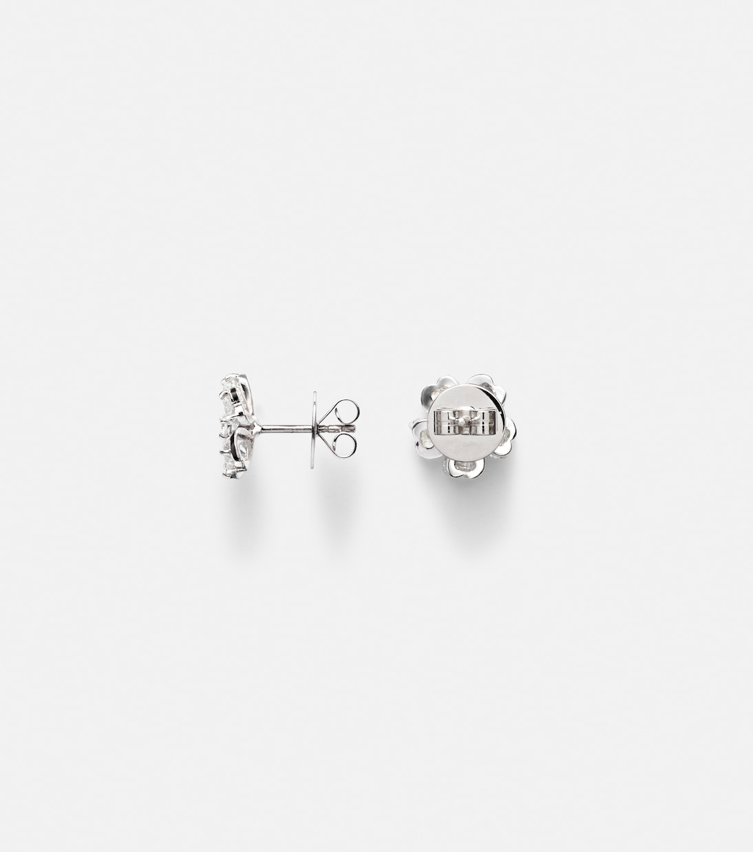 Love Petals 18kt white gold earrings with diamonds | Kamyen