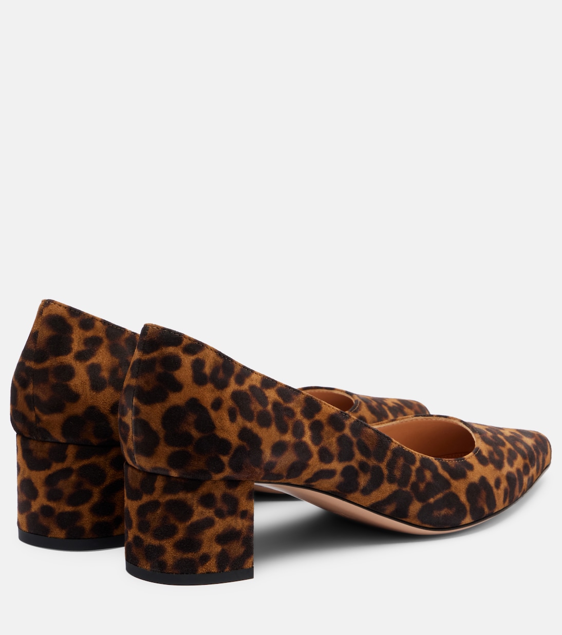 Escarpins Piper 45 en daim à motif léopard | Gianvito Rossi