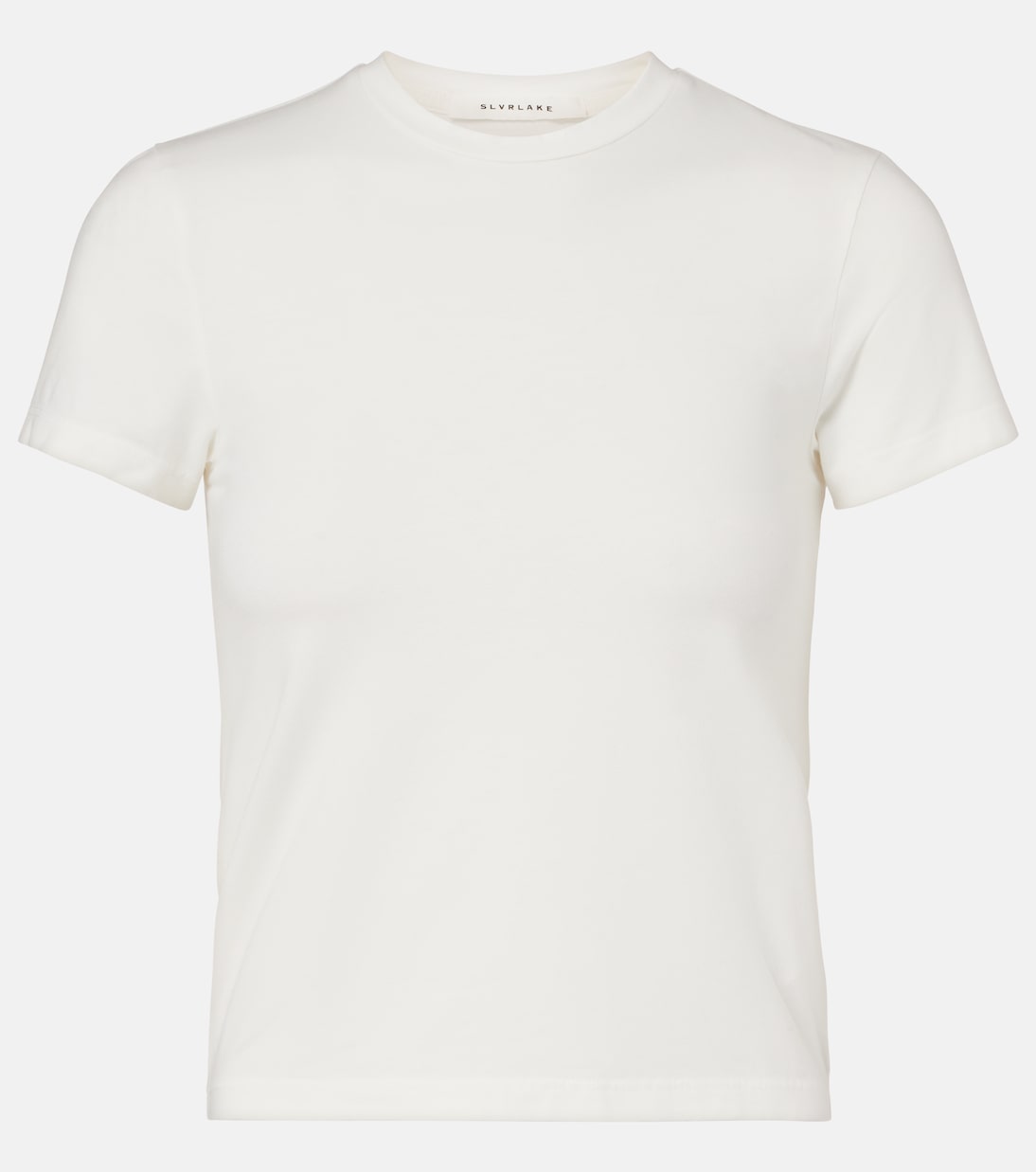 Fitted cotton-blend T-shirt | Slvrlake