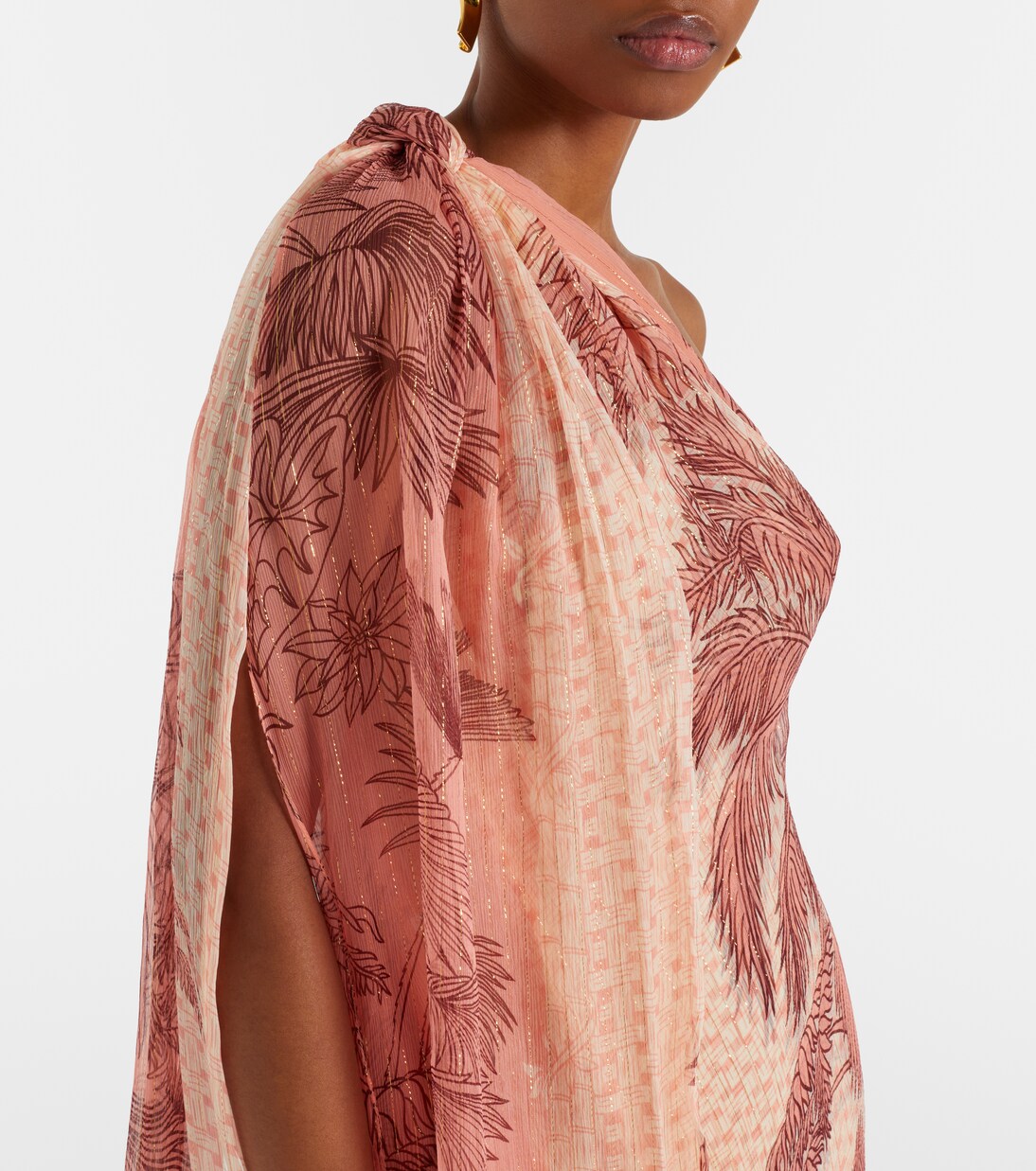 Printed silk lamé gown | Johanna Ortiz