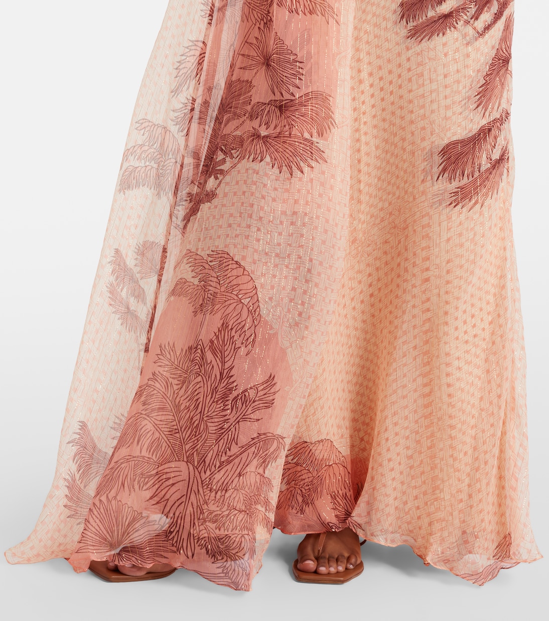 Printed silk lamé gown | Johanna Ortiz