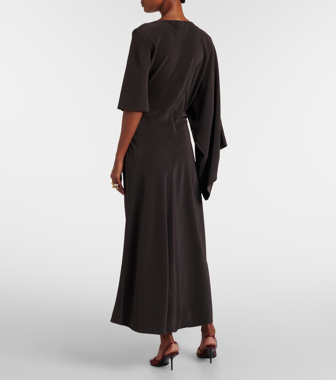 Joya satin twill midi dress | Joseph